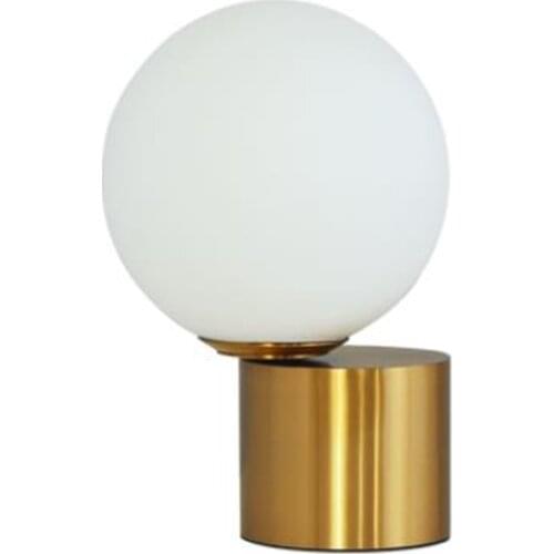 Modern Nordic Glass Ball Brass Table Lamps Living Room Bedroom Study Bedside Led Eye Protection Table Lamp Home Deco