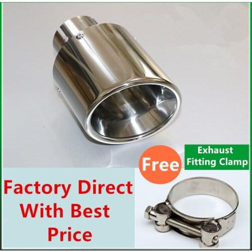 Newest Style stainless steel universal exhaust system end pipe+car exhaust tip 1 piece