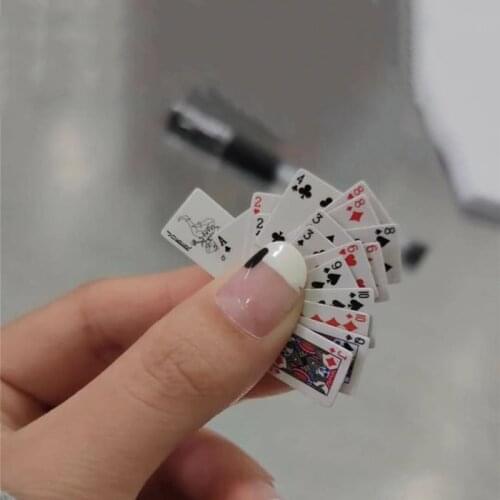Funny Cute Mini Playing Cards Poker Games Super Small Cards Spoof Gifts Travel Toys Prank Props