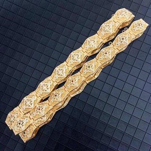 Fashion Gold Metal Waist Chain with Rhinestones Designer Belt Moroccan Wedding Belt Crystal Waist Band for Women