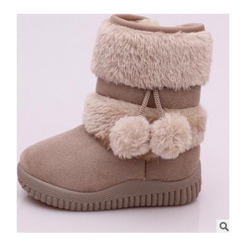 Girls Snow Boots New Fashion Comfortable Thick Warm Kids Boots Lobbing Ball Thick Children Winter Cute Boys Boots Princess Shoes