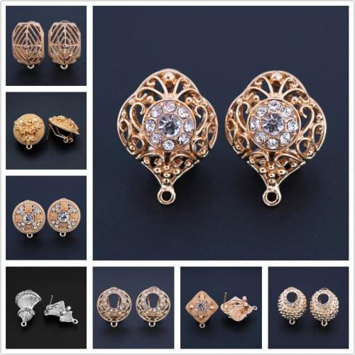 1 Pair African Women Wedding Earrings Connector Linkers Jewelry Accessories for Nigerian Hanging Dangle Earrings set Designs