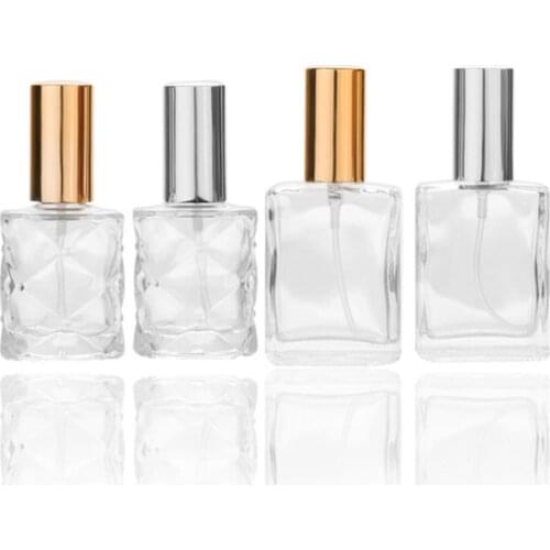 1pcs 10ml Glass Bottle 15ml Perfume Refillable Bottle Prismatic Bottle Flat Square Liquid Spray Sub-bottle Cosmetics Container