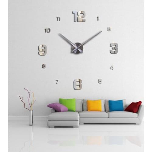 3D DIY New Creativity Style Wall Clock Living Room Watch Wall Stickers Home Kitchen Decoration Reloj De Pared Fashion