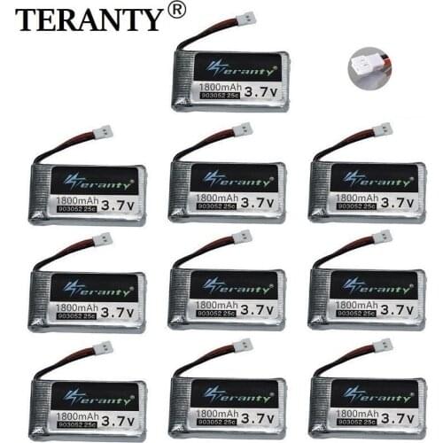 1/2/3/5/10Pcs 3.7v 1800mAh Lipo Battery for SYMA X5 X5S X5C X5SC X5SH X5SW M18 H5P H11D H11C KY601S RC Drone Spare Parts