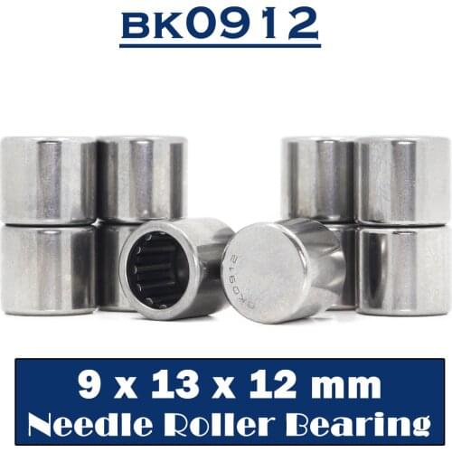 10PCS BK0912 Needle Bearings 9*13*12 mm Drawn Cup Needle Roller Bearing BK091310 Caged Closed ONE End 65941/9