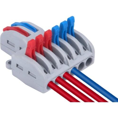 2pcsTwo In and Six Out Quick-connection Terminal Wire Splitter Box Flame-retardant Plastic Junction Box Electrical Accessories