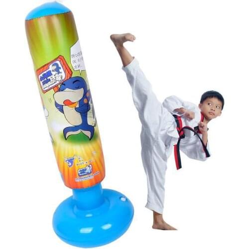 Unisex Children Column Tumbler Punching Bag Boxing Bag 1.25M Fitness Inflatable Kids Boxing Equipment Stress Relief Toy Vent Toy