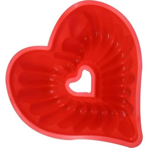 23*22*8.5cm Heart Silicone Mold Cake Big Bakeware Cake Molds DIY Bread Mousse Pastry Baking Pan Mould Non-Stick Cake TooL