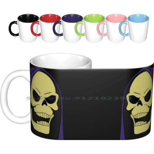 Skeletor Ceramic Mugs Coffee Cups Milk Tea Mug Skeletor Nostalgia He Man Mastersoftheuniverse He Man Villain Cartoon 80s Cool