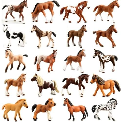 Classics Collectible Horse Figures Toys Simulation Assorted Colors Horse model figurine PVC toy Educational Playset for Kids