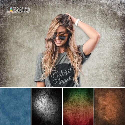 Laeacco Solid Color Gradient Photography Backdrops Grunge Vintage Portrait Photo Backgrounds Baby Shower Photocall Photophone