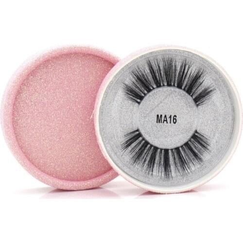 Flash Girl 1 Pair 3D Mink Eyelash Handmade Wispy Fluffy Makeup with Packing Pink Gift Box