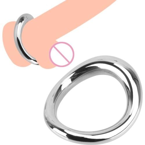 Metal Scrotum Stretcher Bondage Stainless Steel Delay Ejaculation Cock Ring Adult Products Penis Lock Sex Toys For Men