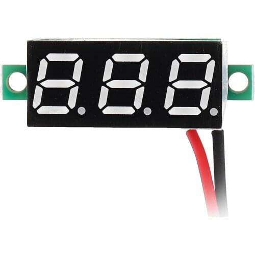 0.28inch Mini Digital Voltage Indicator DC 2.5-40V 2 Cables with Protection Battery Tester for RC Models Drone DIY Parts