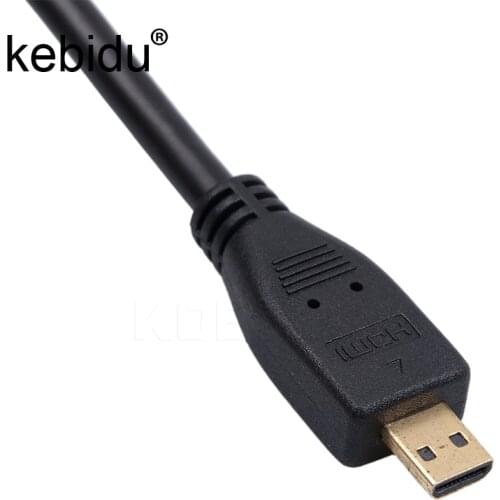 Kebidu mini Micro Cable Male-Female Adapter HDMI-compatible for Phone Tablet HDTV Camera