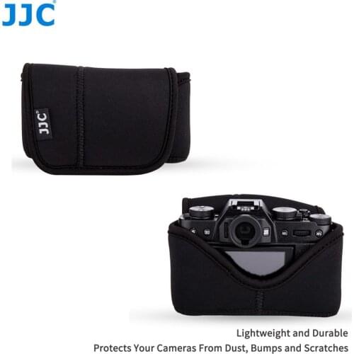 JJC Neoprene Waterproof Camera Pouch Case Bag Protector for Fujifilm Olympus Sony Canon Panasonic DC-G100 G110 + 12-32mm Lens