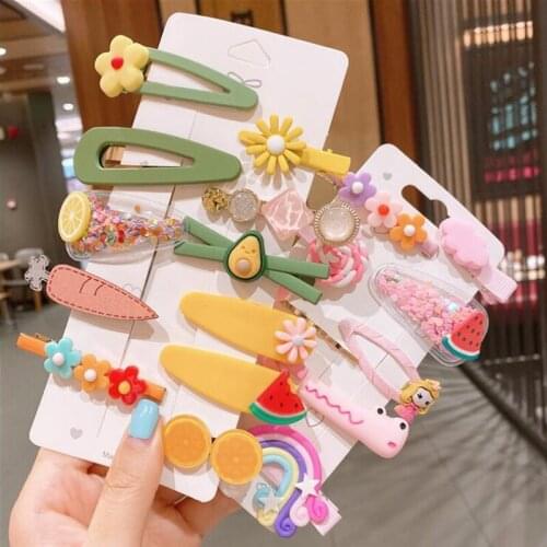 Fashion New girl cute cartoon fruits rainbow children hairpin hairpin hair band children fashion hair accessories