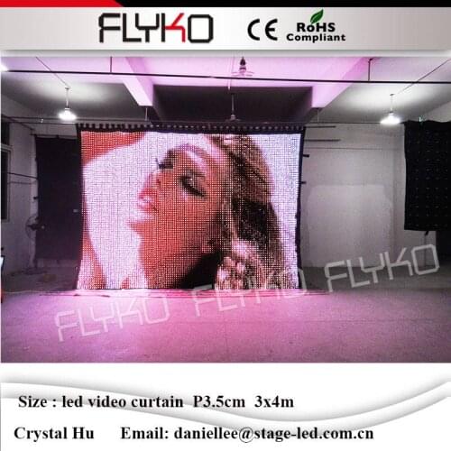 Show your love Charming Led spacing curtain P3.5cm 3x4m sexy amazing visual effect attractive girl