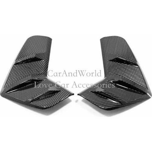 For Toyota RAV4 RAV 4 2019 2020 Front Fog Light Cover Lamp Frame Trims Decorative Carbon Fibre Car Molding Garnish Accessories