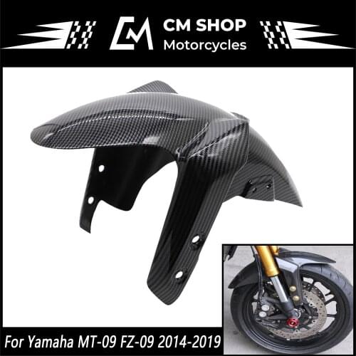 For Yamaha MT-09 FZ-09 2014-2019 Splashproof Carbon Fiber Front Fender Motorcycle Parts