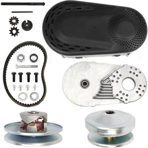 Torque Converter 3/4 Inch Go Kart Clutch Set 10T #40 41 Chain and 12T #35 CVT Clutch Small Engine Drive Belt for 2HP-7HP (0.75")