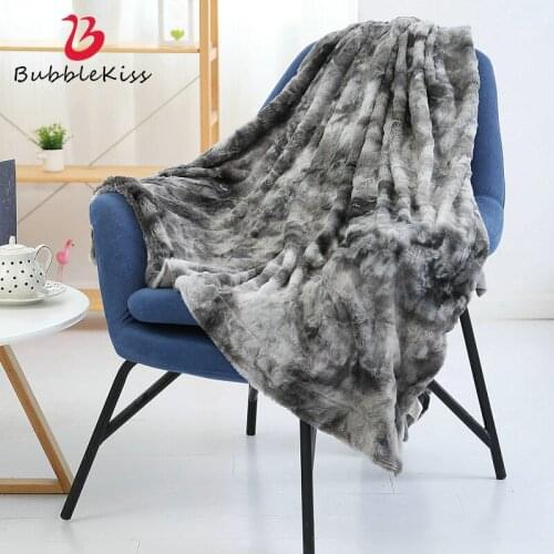 Bubble Kiss Super Soft Plush Blankets For Bed Tie-Dye Thick Coral Fleece Throw Blanket Winter Warm Sofa Portable Travel Blanket