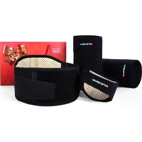 Warm 3pcs set Self-heating Neck protection belt Kneepad braces free shipping