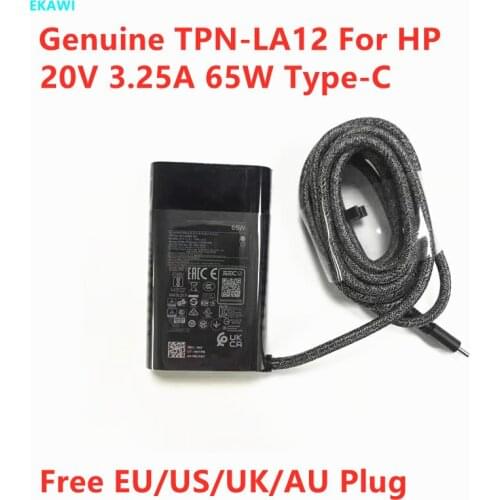 GenuineTPN-LA12 20V 3.25A 65W Type C TPN-CA10 AC Adapter For HP X360 ELITEBOOK 850 G5 1040 G4 Series Laptop Power Supply Charger