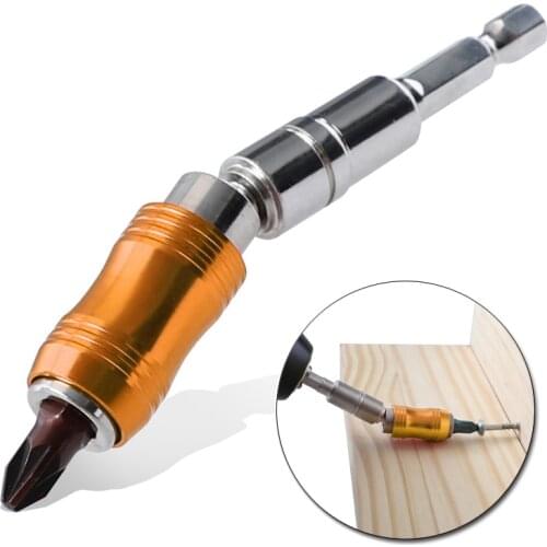 1pcs Screwdriver Bit 20 Degree Angle Magnetic Screw Driver Holder Adjustable Extension Screws Bit Rod 1/4'' Hex Shank Drill Kits