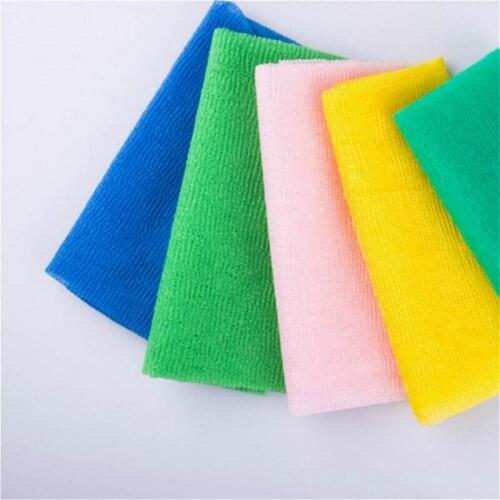 1pcs Simple Nylon Wash Handkerchief Towels Fast Drying Washcloth Shower Bathtowel Cloth Bathroom Item Gear Stuff Accessories