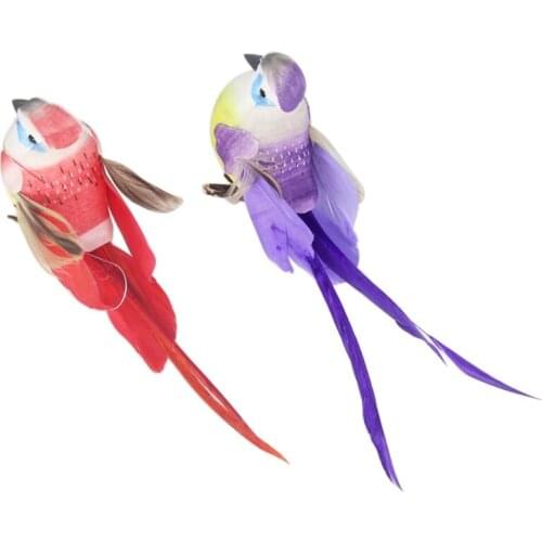 3styles Random Color Artificial Foam Feather Simulation Bird Magnet Decorative Doves Artificial Foam Feather DIY Party Crafts