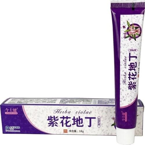 Jinshijian Purple Flower Di Ding Sterilizing Skin Disinfection Antipruritic Antibacterial Cream 18g