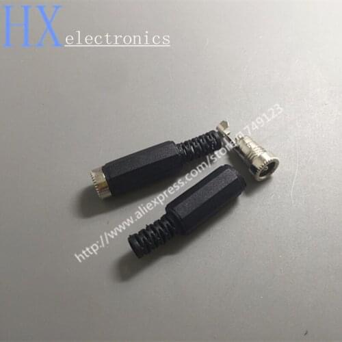 Free shipping 100PCS YX-5.5-2.5MM metal head 5.5 * 2.5 wire-type DC power plug socket