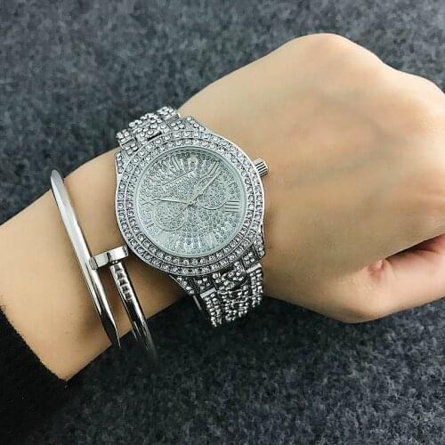 CONTENA Shiny Diamond Watch Luxury Rhinestone Bracelet Watch Women Watches Full Steel Fashion Womens Watches Clock reloj mujer