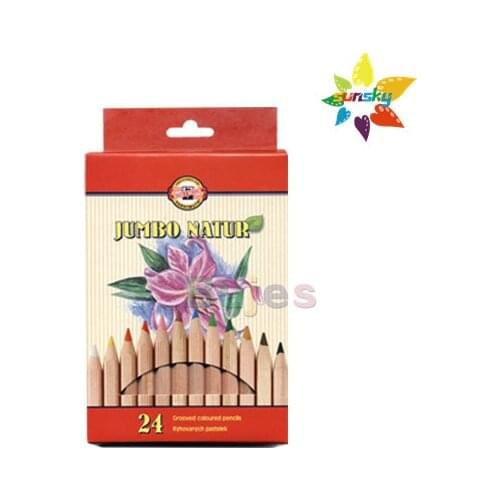 Czech Original jumbo nature wood 24 color pencil students artist pencil 5.6mm big core school Supplies painting color supply