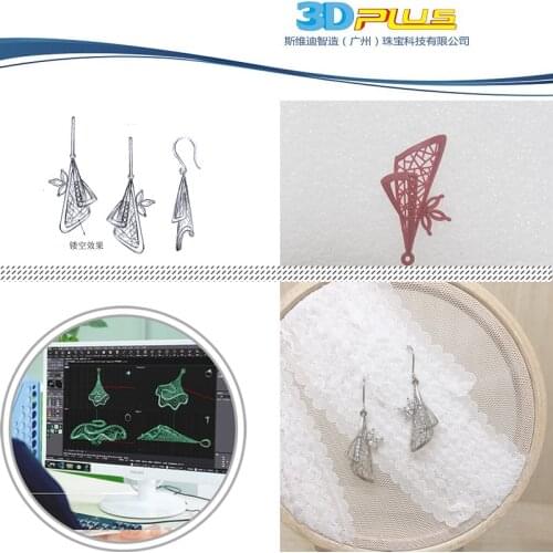 Jewelry design from hand painted to STL and end product