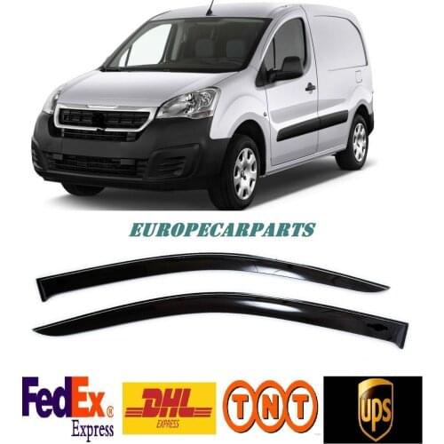 For Peugeot Partner Tepee 2008-2018 Window Visors Side Sub Rain Guard Vent Deflectors 2 pieces