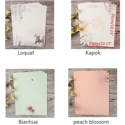 Stationary Stationery Letter Writing Paper, 32Pcs Stationary paper and envelopes set Ink Painting Design for student Office