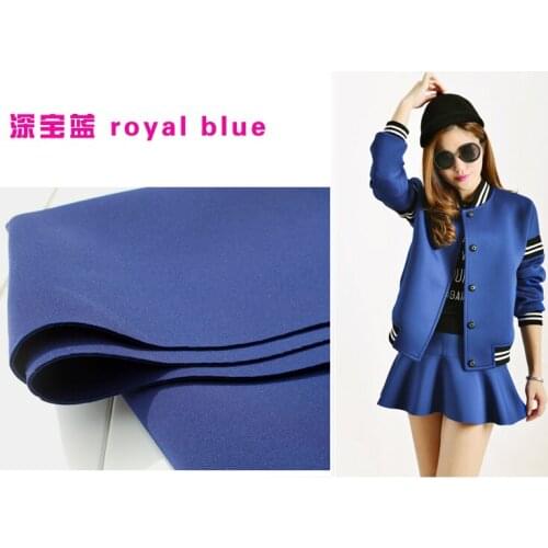 Royal Blue Spandex Fabric Knitted Fabric Interlayer Fabric Skirt Jacket Suits Outfit Baseball Jacket 60" Wide Sold BTY