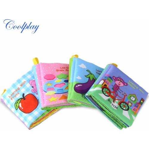 Baby Education Animal Soft Cloth Book Fabrics Quiet Books Baby Early Learning Cloth Books Rustle Sound Toys For Kids