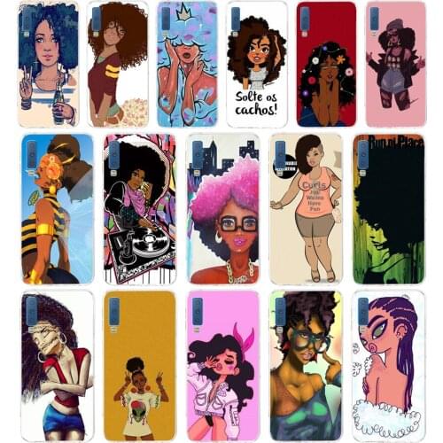 04AA afro gift Soft Silicone Tpu Cover phone Case for Samsung Galaxy A6 Plus 2018 A7 2018 A9 star Lite Case