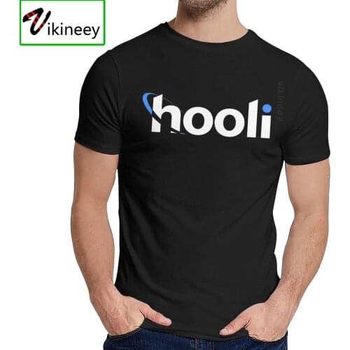 New Design Hooli Logo Silicon Valley Hallowmas T-Shirt Men Soft Pure Cotton Hallowmas T-Shirt Fashion Crewneck