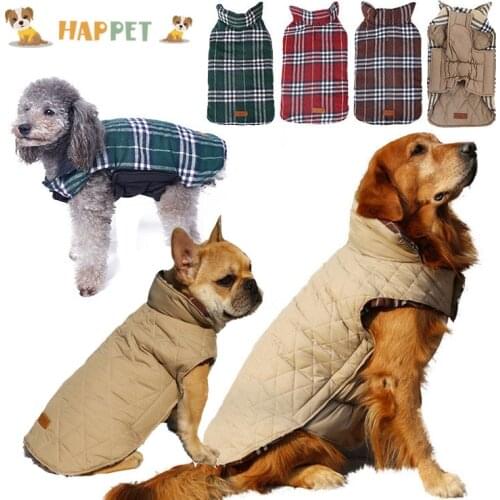 Dog clothes Warm Pet clothing Winter Dog Costume Double Sides Wear Pet Coat Jacket for Small Medium Large Dogs Chihuahua Bulldog