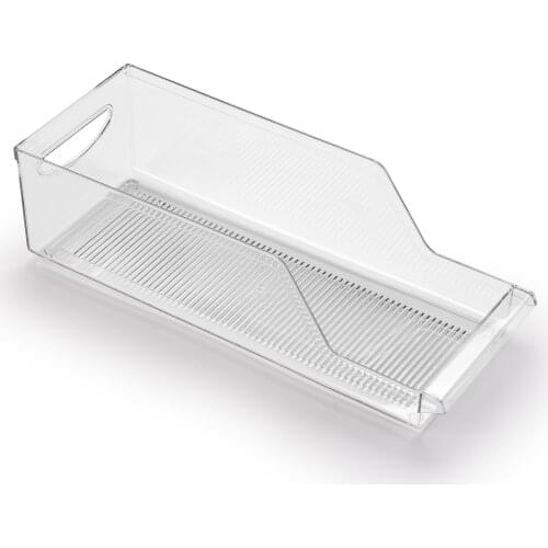 Soda Can Organizer for Refrigerator Plastic Pantry Organization and Storage for Kitchen,Countertop,Cabinet,Freezer, Clear Pop Di