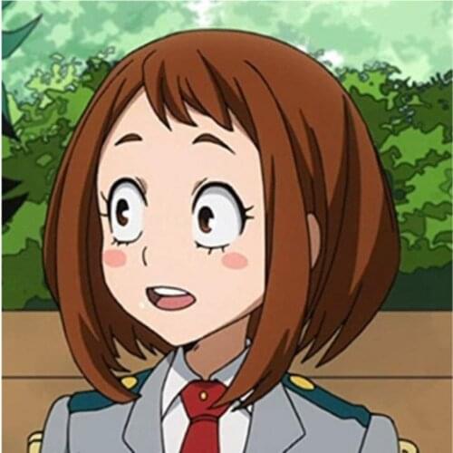 My Hero Academia Liri Michako Cosplay Wig Fluffy Brown Short Hair BoBo Wig Anime Wig