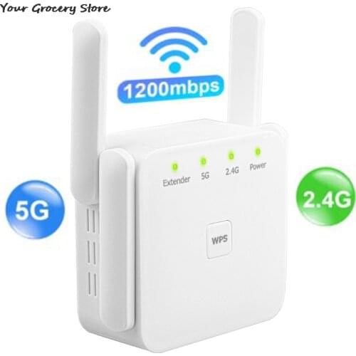 5G WiFi Repeater Wifi Amplifier Signal Wifi Extender Network Wi Fi Booster 1200Mbps 5 Ghz Long Range Wireless Wi-fi Repeater