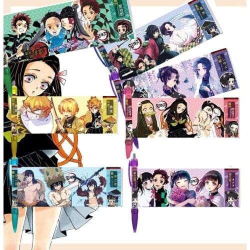 Demon Slayer Pen Anime Gel Pens Student Stationery Kid Toy Writing Supplies Office School Supply Cartoon Gel Pen Kochou Shinobu