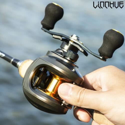 LINNHUE NEW Fishing Reel AK2000 Baitcasting Reel 7.2:1 High Speed 8KG Max Drag Grey Golden Saltwater Reel FIshing For Bass Pesca