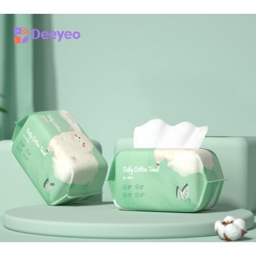 Deyo Wash Face Towel Disposable Cleaning Remove Makeup Towel Wet And Dry Combined Cotton Facial Tissue 2packs